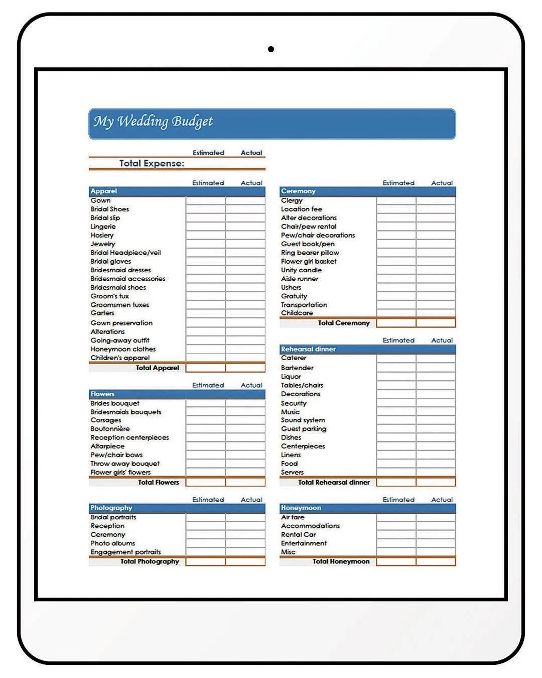 Wedding Planning Checklist Printable PDF And Excel FREE Worksheets