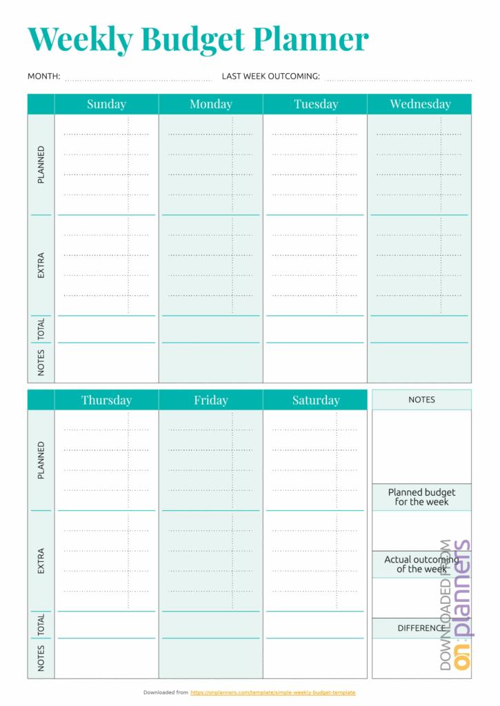 Weekly Bill Planner Printable Puzzlevere