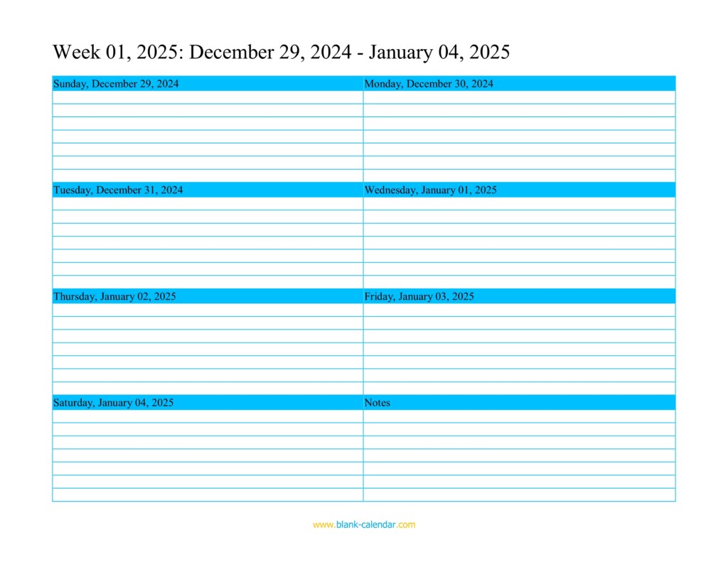 Weekly Calendar 2025 And 2025 Printable Free Bailey Wintle