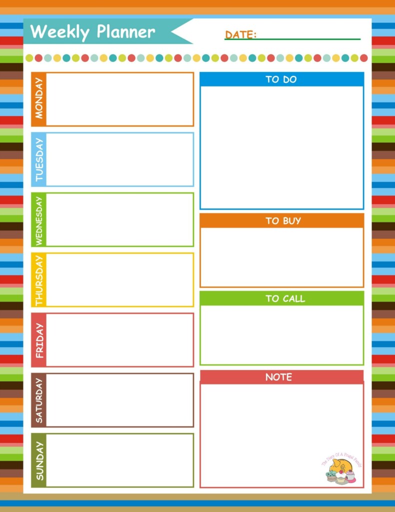 Weekly Family Planner Printable