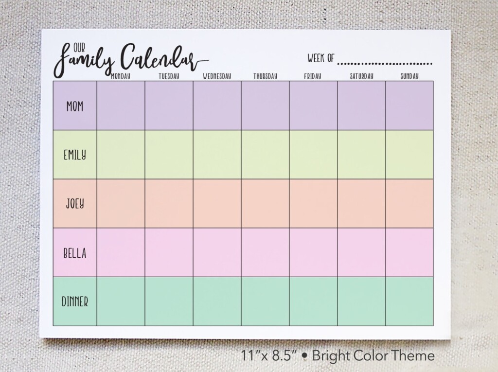 Weekly Family Planner Printable