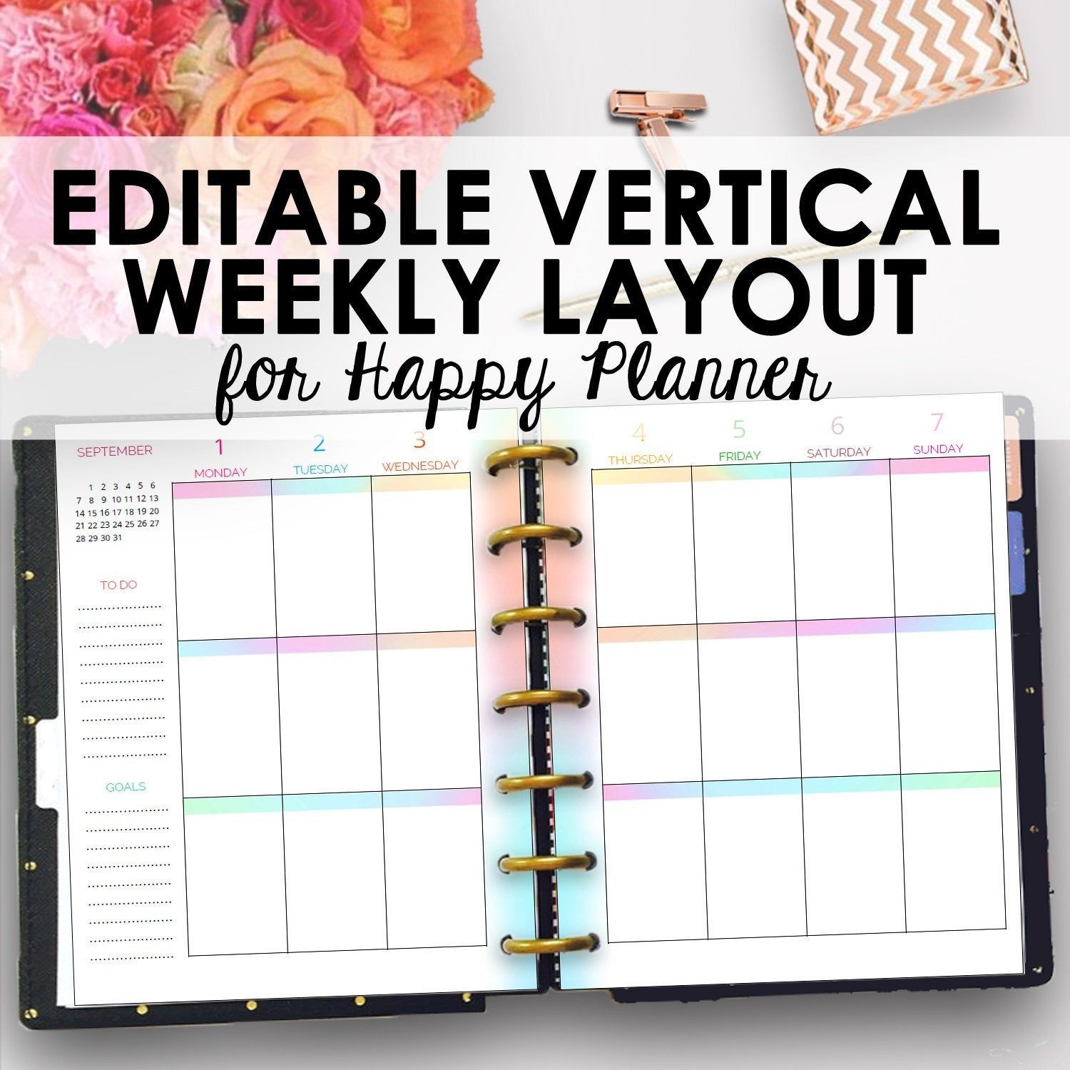 Weekly Happy Planner Inserts Happy Planner Weekly Printable Etsy