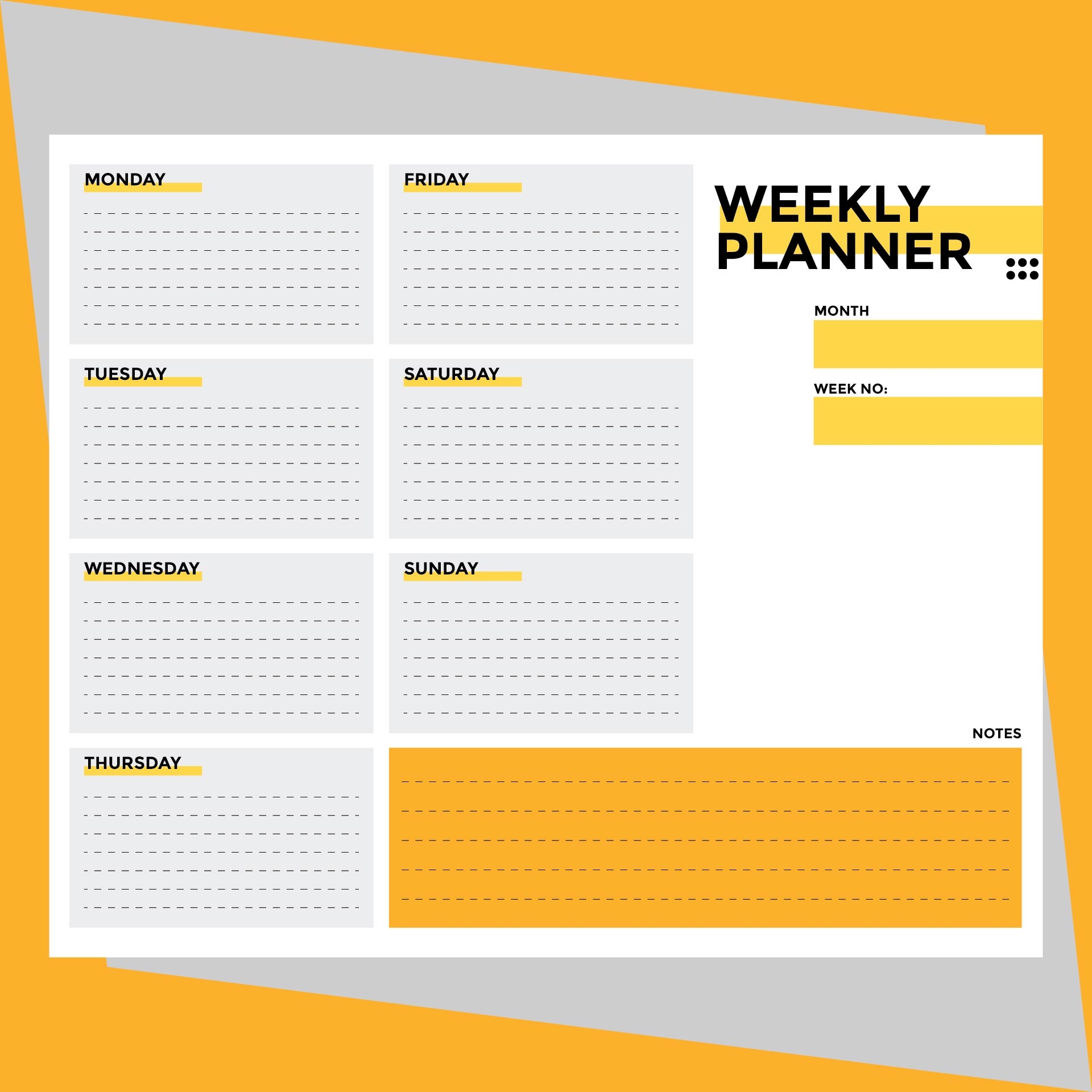 Weekly Planner 10 Free PDF Printables Printablee