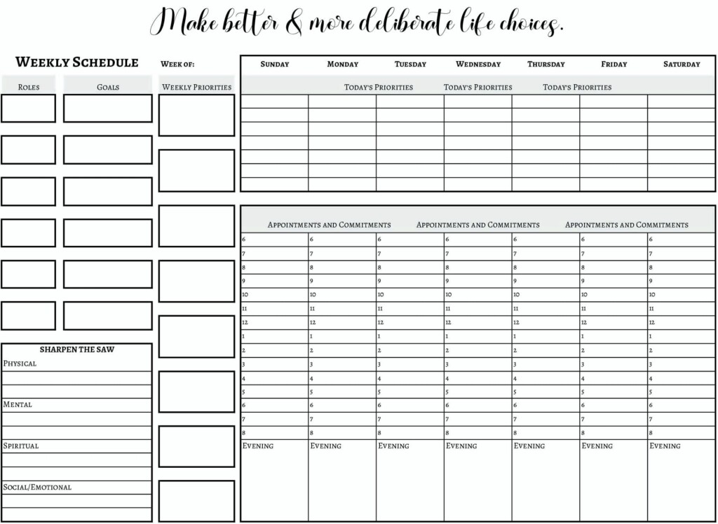 Weekly Planner 7 Habits Printable Weekly Planner PDF Etsy