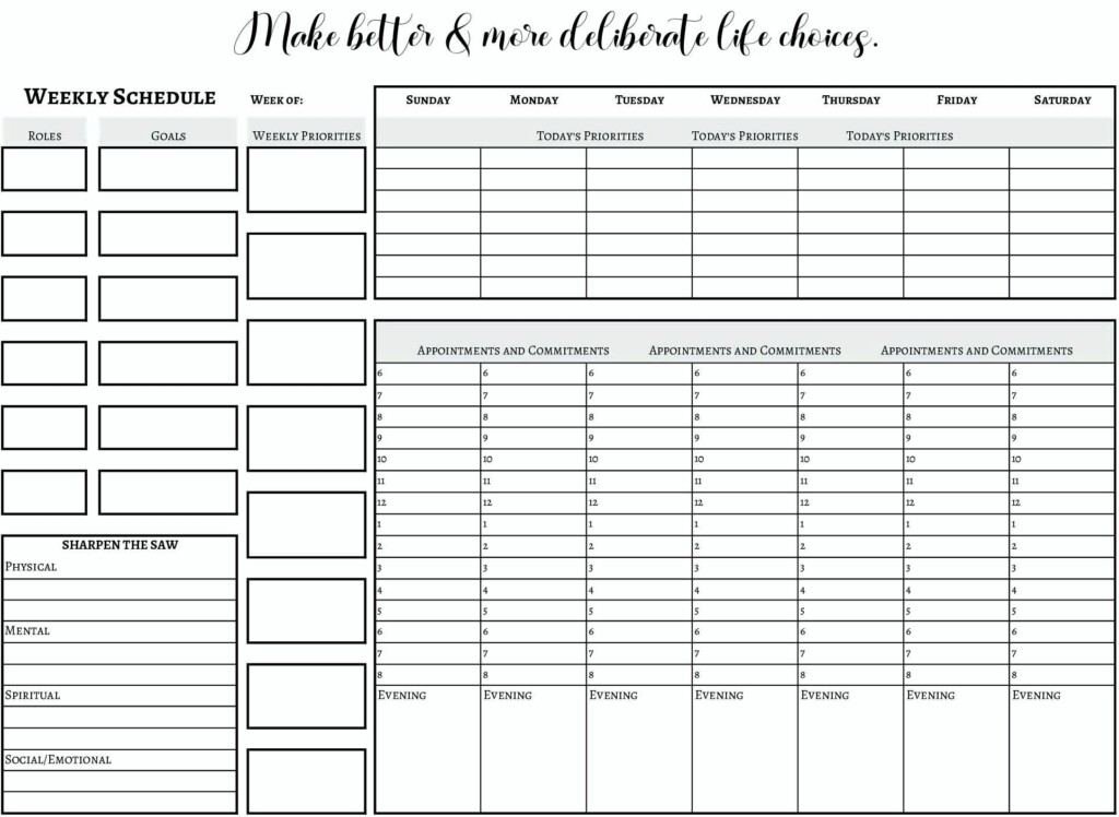 Weekly Planner 7 Habits Printable Weekly Planner PDF Etsy