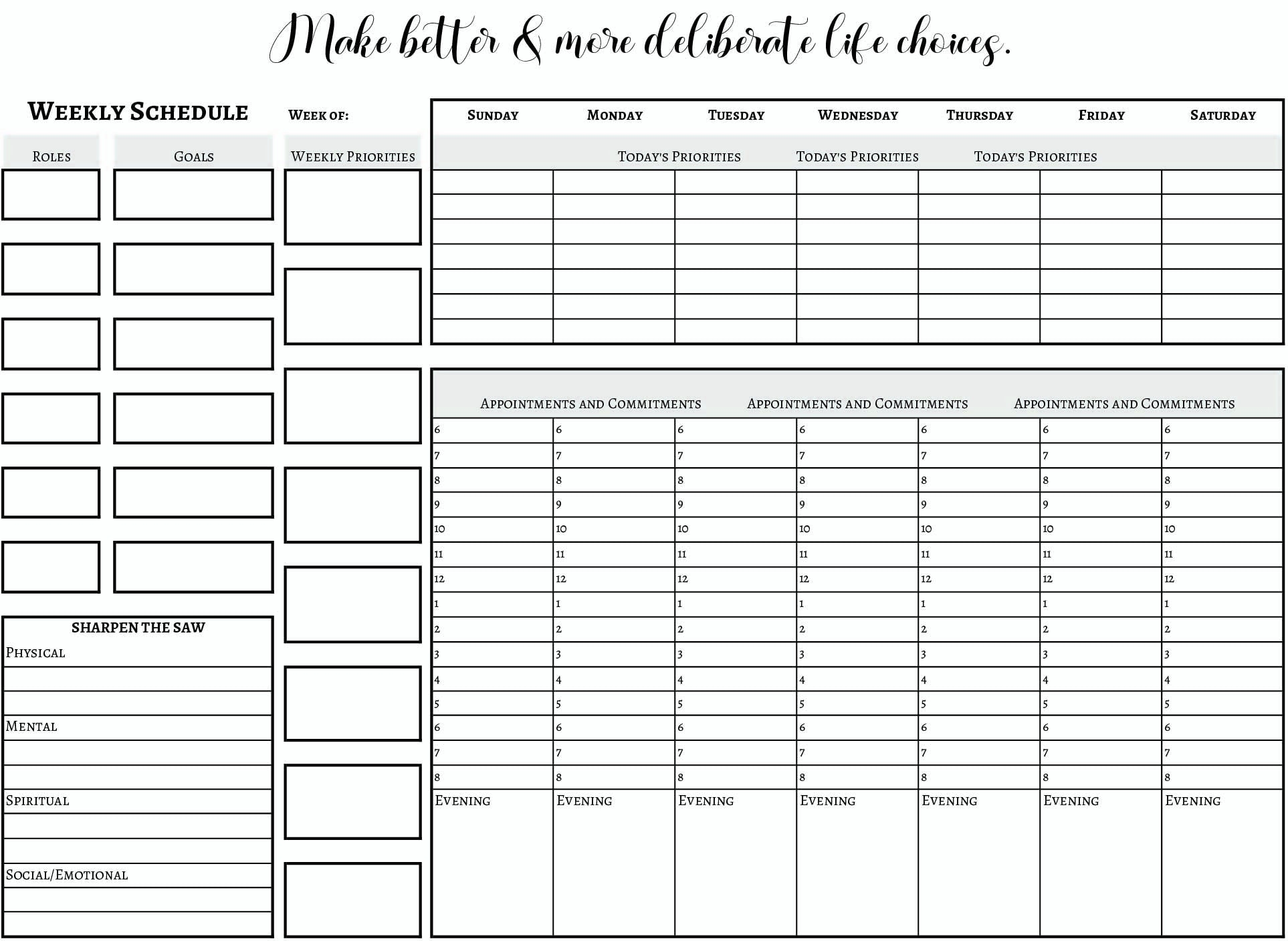 Weekly Planner 7 Habits Printable Weekly Planner PDF Etsy