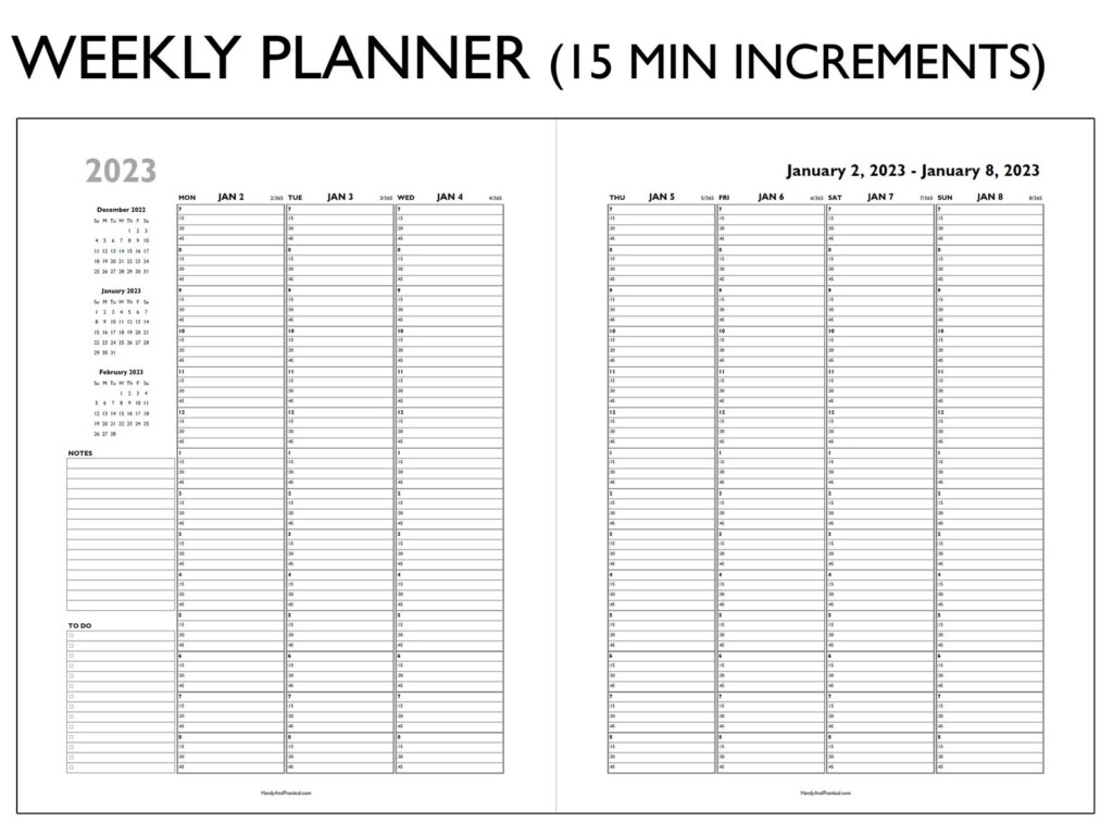 Weekly Planner Printable 2023