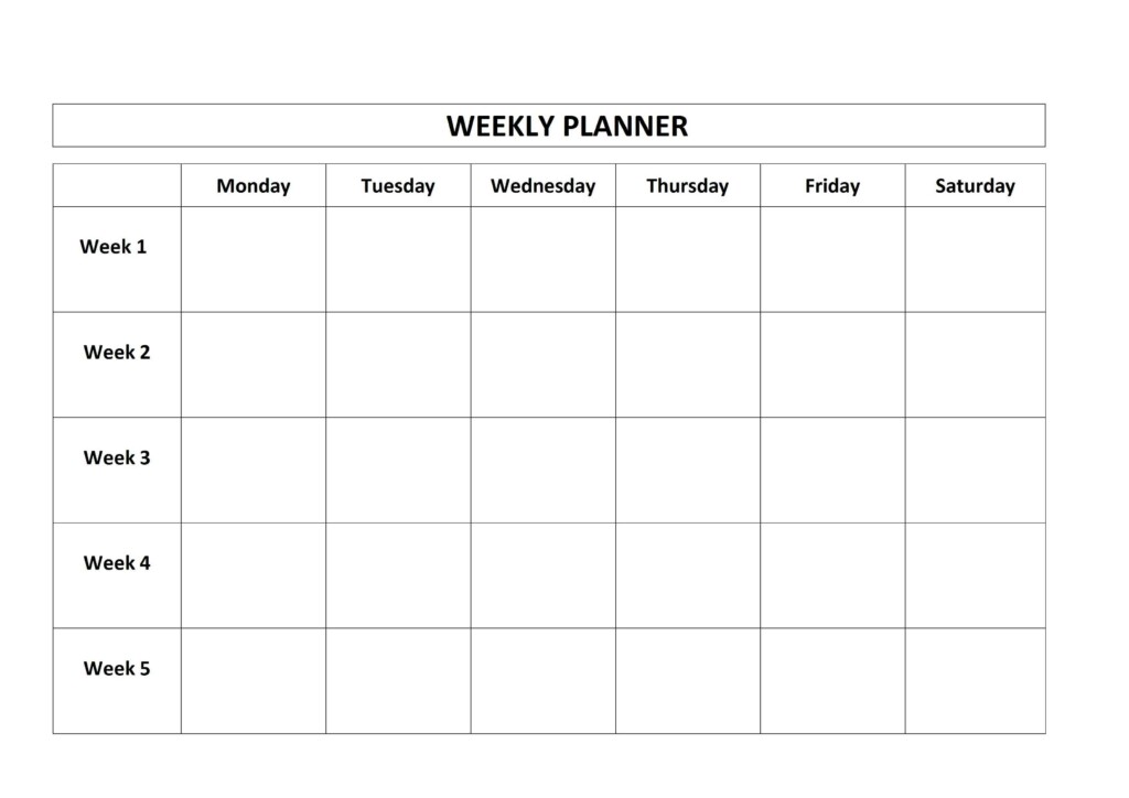 Weekly Planner Printable Simple Weekly Planner Printa Vrogue co
