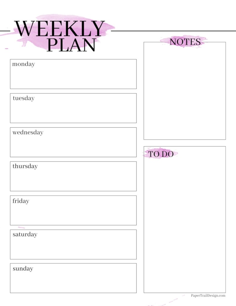 Weekly Planner Template Printable Planner Pages Weekly Planner 