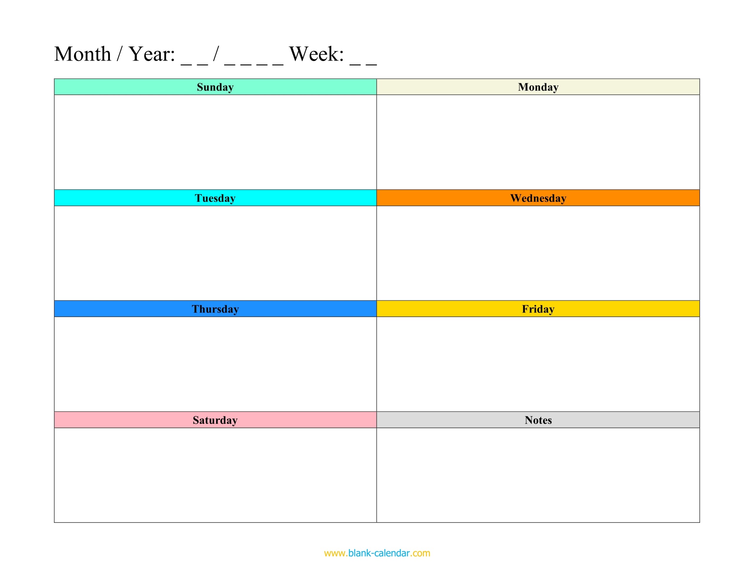 Weekly Schedule Planner Templates WORD EXCEL PDF