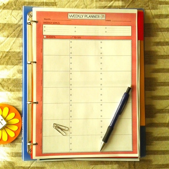 WEEKLY Vertical Planner Printable PDF Undated By EasyLifePlanners