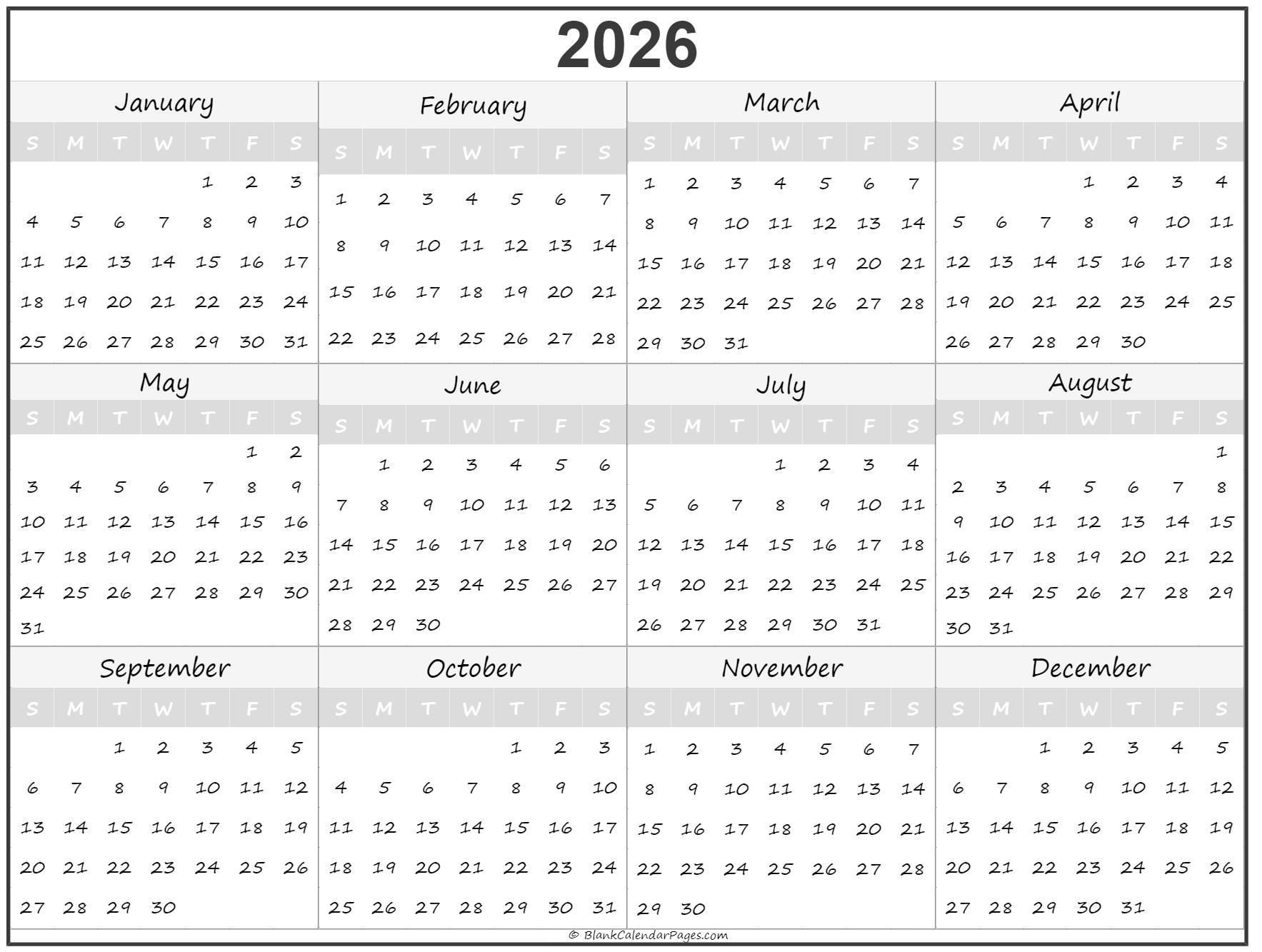 Year Planner 2026 Printable Uk Moria Tierney